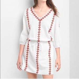 Gap White Embroidered Dress